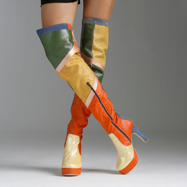 Trendy thigh high boots on sale
