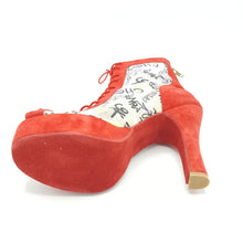 Godiva Chic Red Patent Leather & ABC Mesh Platform