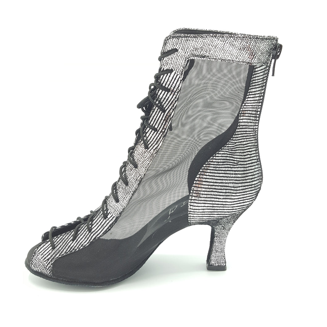 Godiva Chic Dance Boot Silver/Black 2-1/2