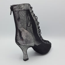 Godiva Chic Dance Boot Silver/Black 2-1/2" Heel