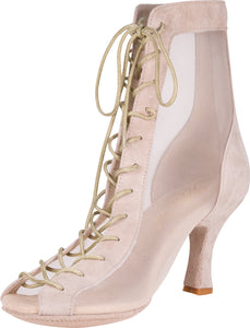 Godiva Chic Dance Boot Taupe 3" Heel
