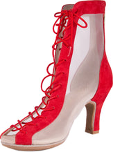 Godiva Chic Dance Boot Red 3" Heel
