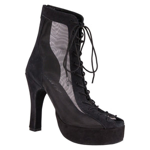 Godiva Chic Black Suede Dance Boot Platform