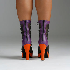 Czarina Chic Bootie PURPLE & ORANGE