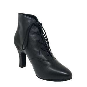 Lady Di Dance Boot Black Leather