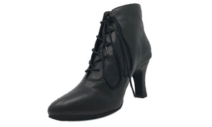Lady Di Dance Boot White Leather Rubber Sole