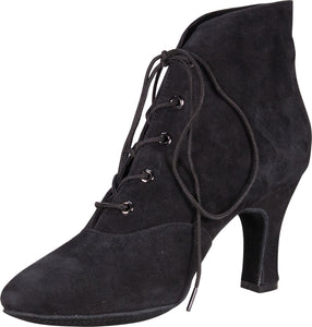Lady Di Dance Boot White Leather Rubber Sole