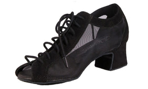 Lady Godiva 1-1/2" Cuban Heel Black Suede